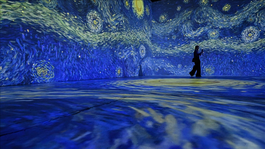 Van Gogh'un "Yıldızlı Gece" tablosundaki fırça darbeleri dünyadaki atmosferik hareketlerle uyuşuyor