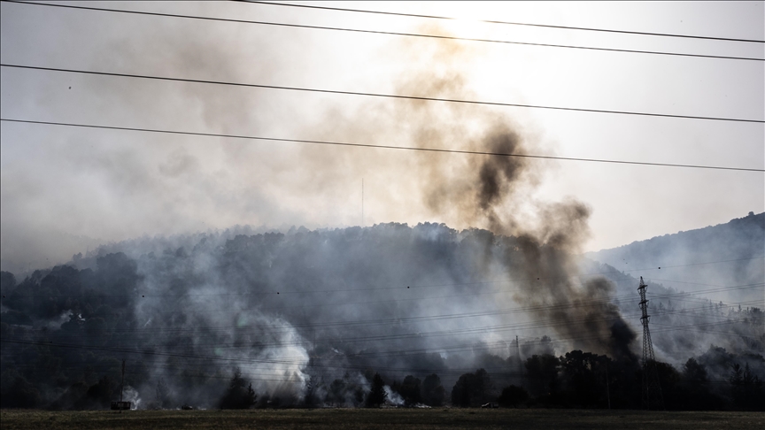 According to media reports, fires broke out in northern Israel after rockets were fired from Lebanon.