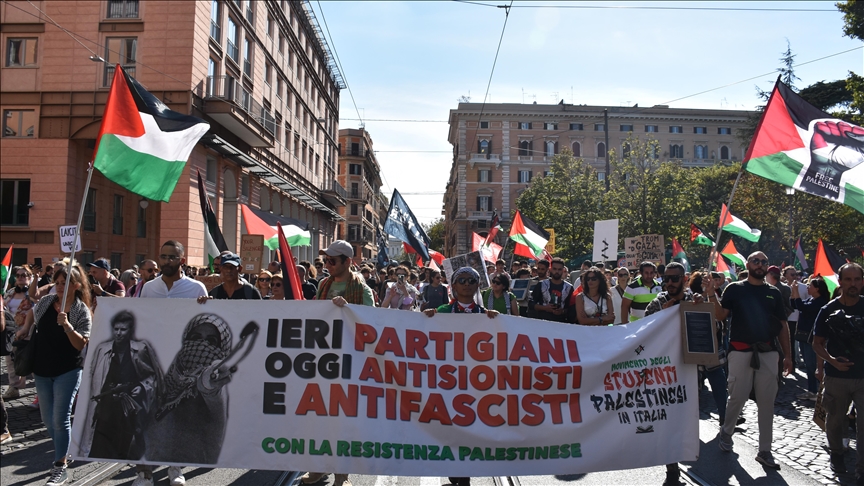 Thousands march in Rome to protest 'genocide' in Palestine