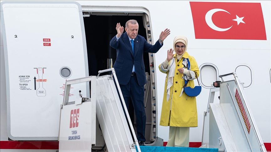 Le président turc Recep Tayyip Erdogan s’envole pour les États-Unis
