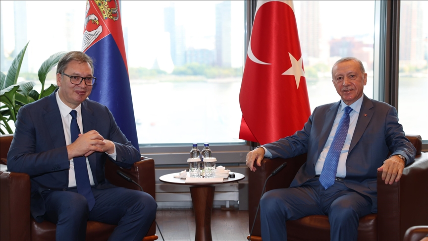Президент Эрдоган в Нью-Йорке встретился с президентом Сербии Вучичем