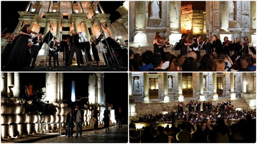 Ancient Turkish city of Ephesus hosts inaugural night museum concert