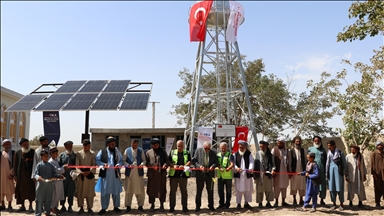 Turkish aid agency inaugurates water well for over 300 families in northern Afghanistan