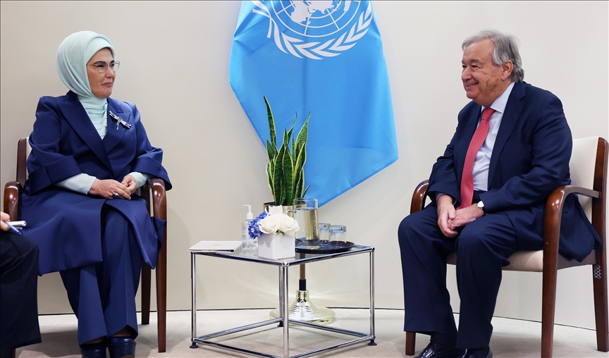 Эмине Эрдоган встретилась с генсеком ООН Гутерришем