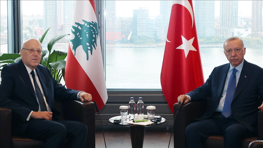 Turkish president, Lebanese premier hold talks in New York