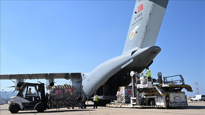 Llega al Líbano un avión militar turco con ayuda médica 