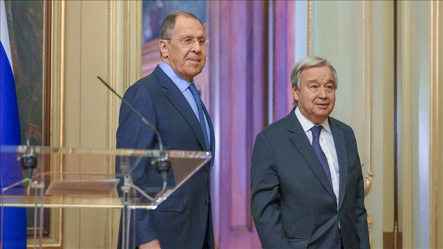 Russian foreign minister, UN secretary general discuss Middle East, Ukraine conflicts