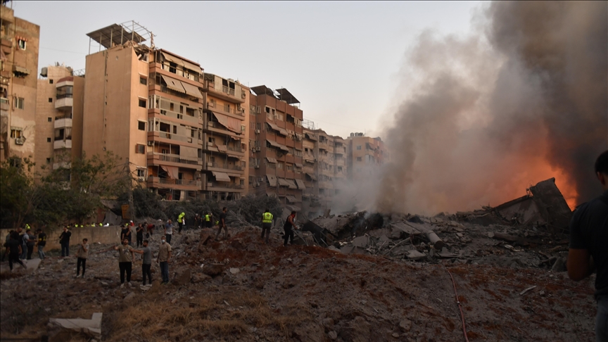 Israeli army carries out heavy airstrike on Beirut's southern suburb