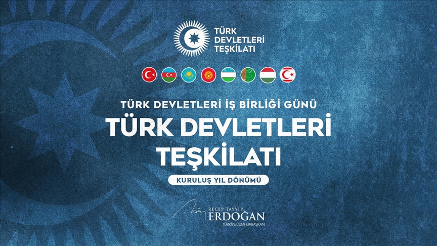 Cumhurbaşkanı Erdoğan, TDT'nin kuruluş yıl dönümü ve Türk Devletleri İş Birliği Günü'nü tebrik etti