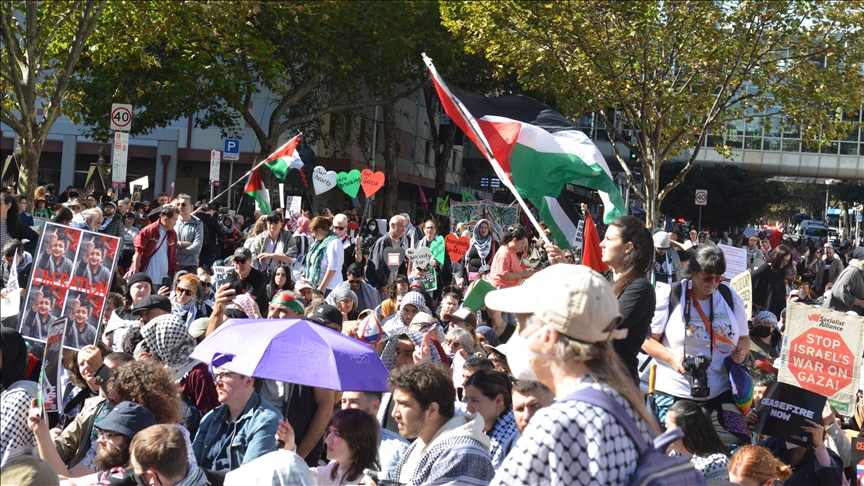 Thousands march across Australia ahead of 1st anniversary of Gaza genocide