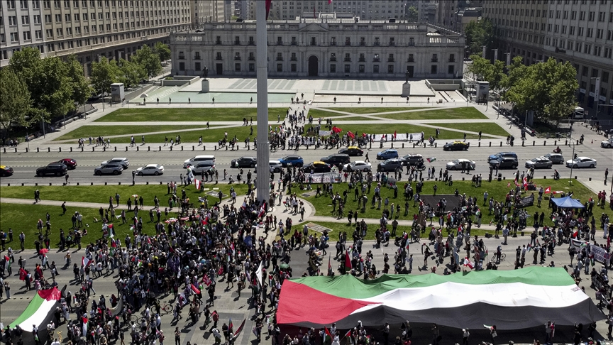 Protesters in Latin America demand end to Israel’s war on Gaza