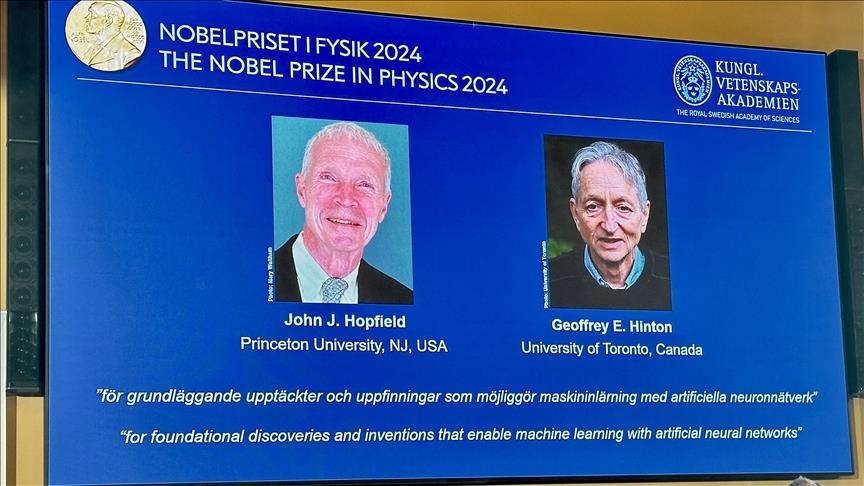 Nobel de Physique 2024: Hopfield et Hinton récompensés pour leurs travaux sur "l’apprentissage automatique"  