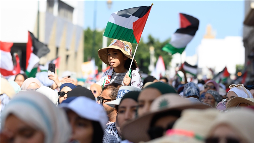 Thousands of Moroccan students protest in solidarity with Gaza, Lebanon amid Israeli offensives
