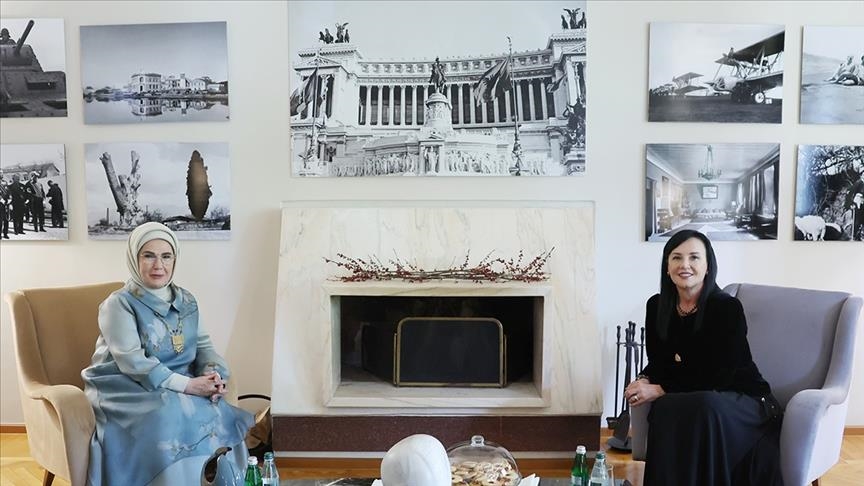 Первая леди Турции Эмине Эрдоган встретилась с супругой албанского премьера