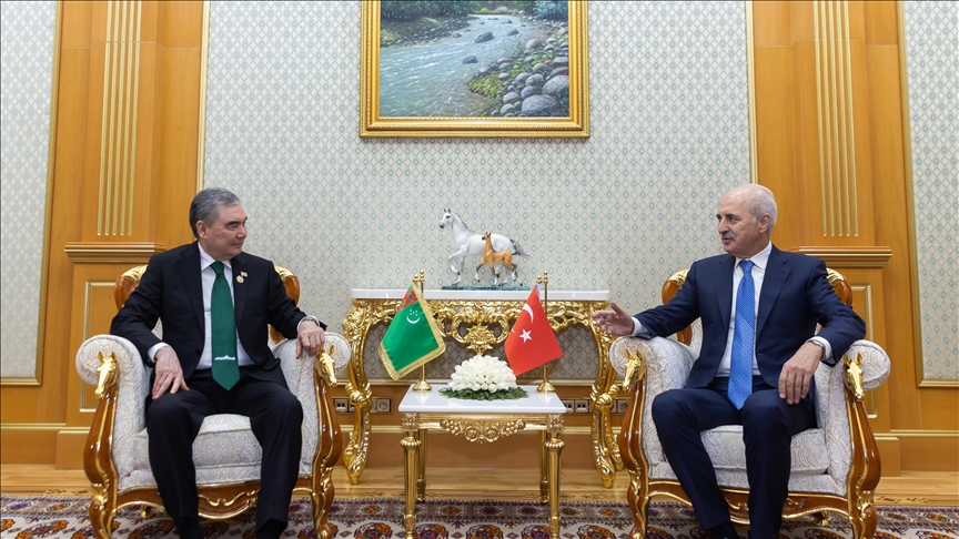 Turkish parliament speaker received by Turkmen national leader to talk bilateral relations Turkish parliament speaker received by Turkmen national leader to talk bilateral relations
