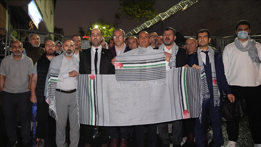 إسطنبول.. مظاهرة منددة بدعم الولايات المتحدة لإسرائيل