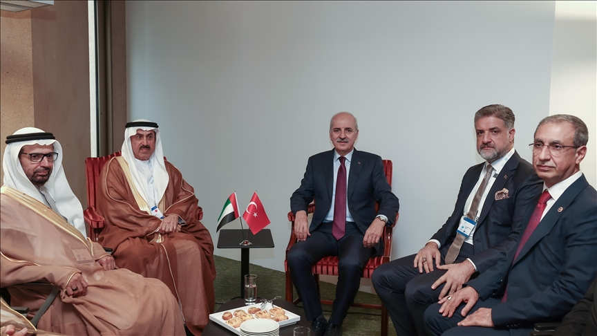 Turkish parliament speaker meets with UAE Federal National Council speaker