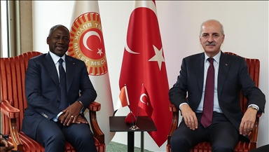 TBMM Başkanı Kurtulmuş, Fildişi Sahili Ulusal Meclisi Başkanı Bictogo ile görüştü