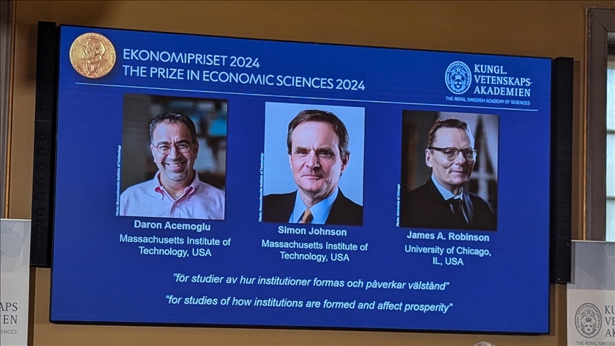 Daron Acemoglu, Simon Johnson, and James Robinson awarded Nobel in economics