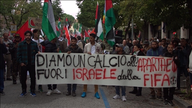 Thousands in Italy rally for Palestine before Nations League match versus Israel