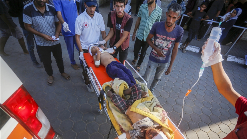 At least 10 Palestinians killed in Israeli attack on house in central Gaza Strip