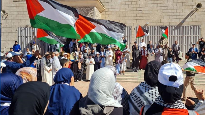 "جباليا عنوان الصمود".. آلاف المغاربة يتضامنون مع فلسطين ولبنان