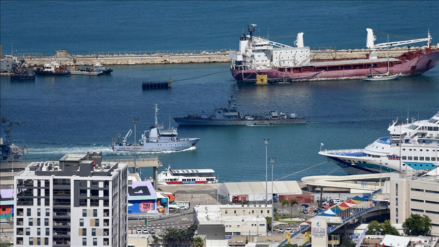 Workers at Haifa port in northern Israel get phone messages threatening to leave before being targeted Workers at Haifa port in northern Israel get phone messages threatening to leave before being targeted