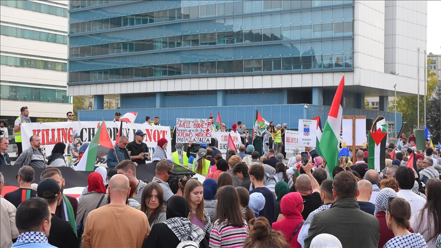 Sarajevo: Više stotina građana na protestnoj šetnji za Palestinu