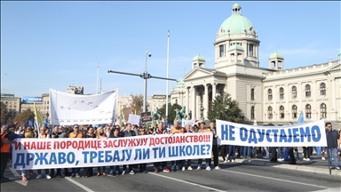 Srbija: U Beogradu održan protest prosvjetnih radnika