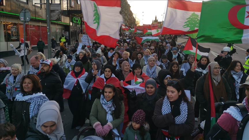 Stotine građana u Štokholmu protiv izraelskih napada na Gazu, Liban i Iran