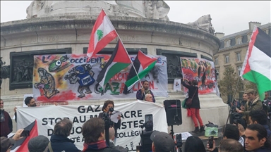 Manifestation à Paris pour la protection des journalistes à Gaza et au Liban