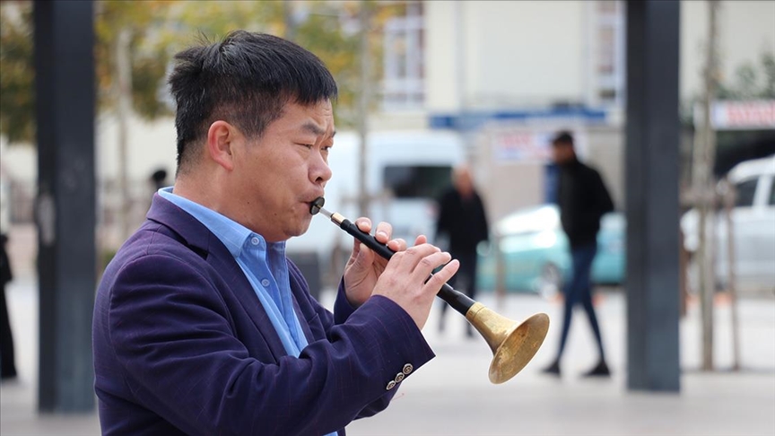 Çinli Jianwei Tao, geleneksel müzik aleti "Suona" ile Tekirdağ'da kültürünü tanıtıyor