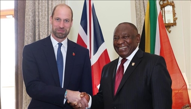 Britain's Prince William meets with South Africa’s President Ramaphosa in Cape Town