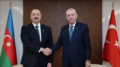 Turkish president meets Azerbaijani counterpart in Bishkek