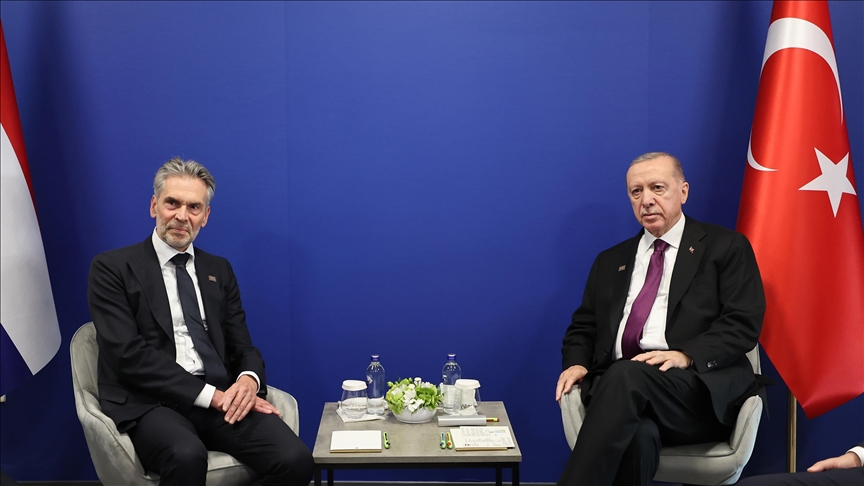 Turkish President Erdogan, Dutch premier discuss bilateral ties, global issues