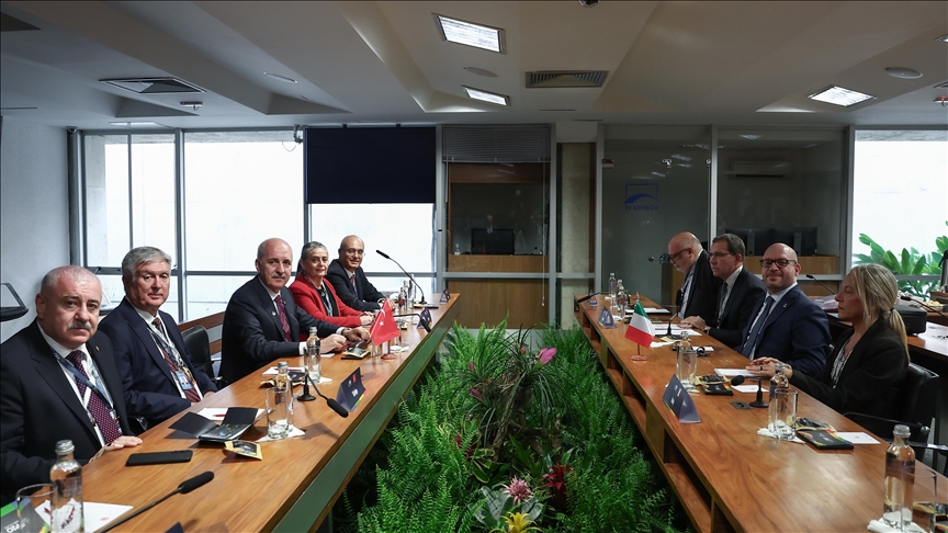 TBMM Başkanı Kurtulmuş, İtalya Temsilciler Meclisi Başkanı Fontana ile görüştü