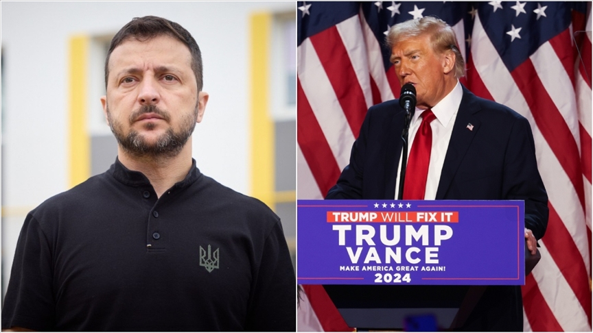 Ukrayna Devlet Başkanı Zelenskiy, ABD Başkanı seçilen Trump ile telefonda görüştü