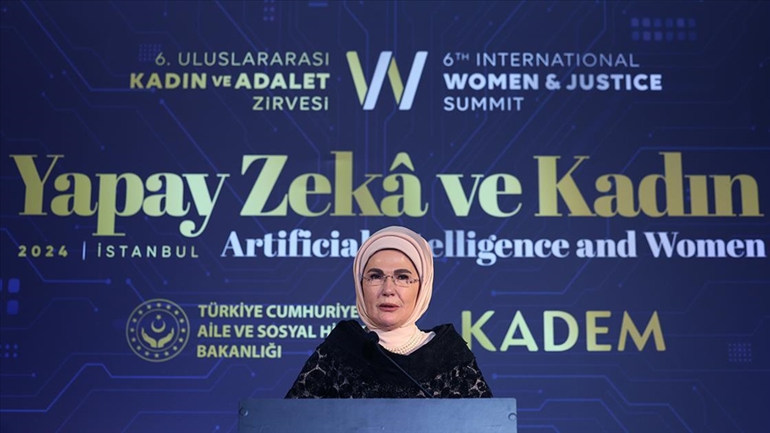 Turkish first lady calls for gender balance, justice in technology