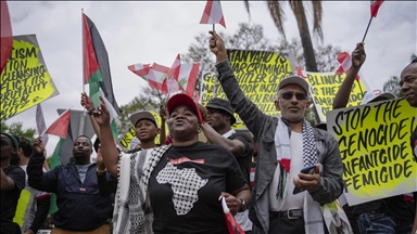 South Africans protest against Israeli attacks on Gaza, Lebanon