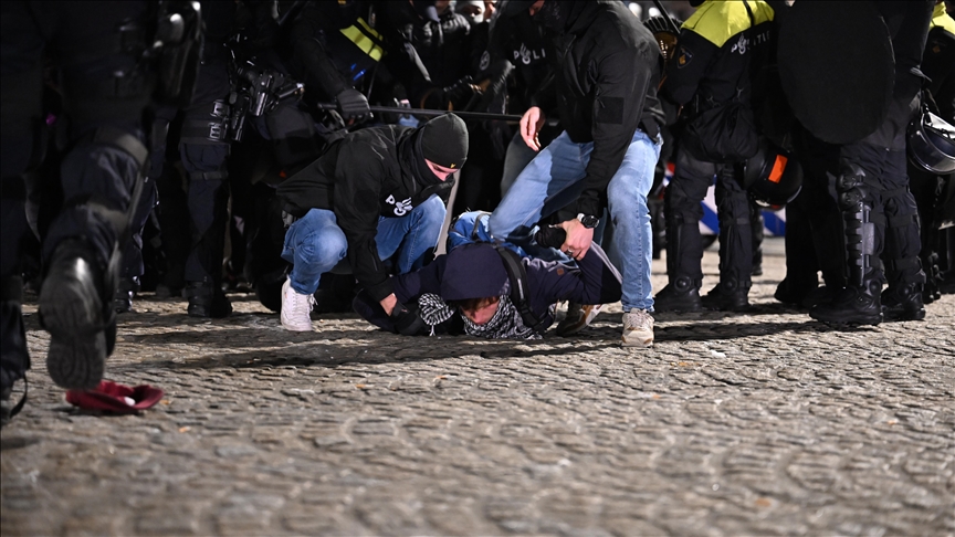 Dutch police detain pro-Palestine protesters in Amsterdam