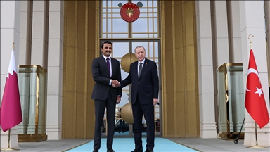 Turkish President Erdogan welcomes Qatari emir in Ankara