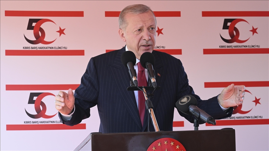 Cumhurbaşkanı Erdoğan, KKTC'nin kuruluşunun 41. yılını kutladı