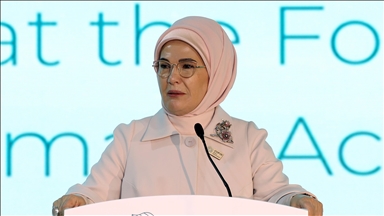 Türkiye's first lady vows continued fight till all people 'oppressed' by Israel find peace