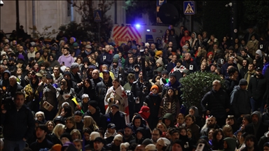 In Georgian election dispute, opposition protesters block street in Tbilisi