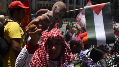 Propalestinski protest tokom samita lidera G20 u Rio de Janeiru