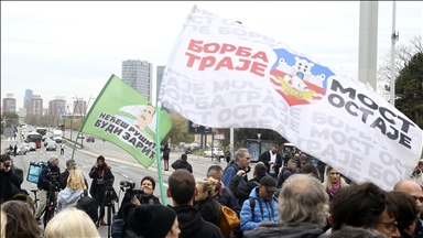 Serbian activists oppose demolition of World War II bridge built by Nazis in Belgrade