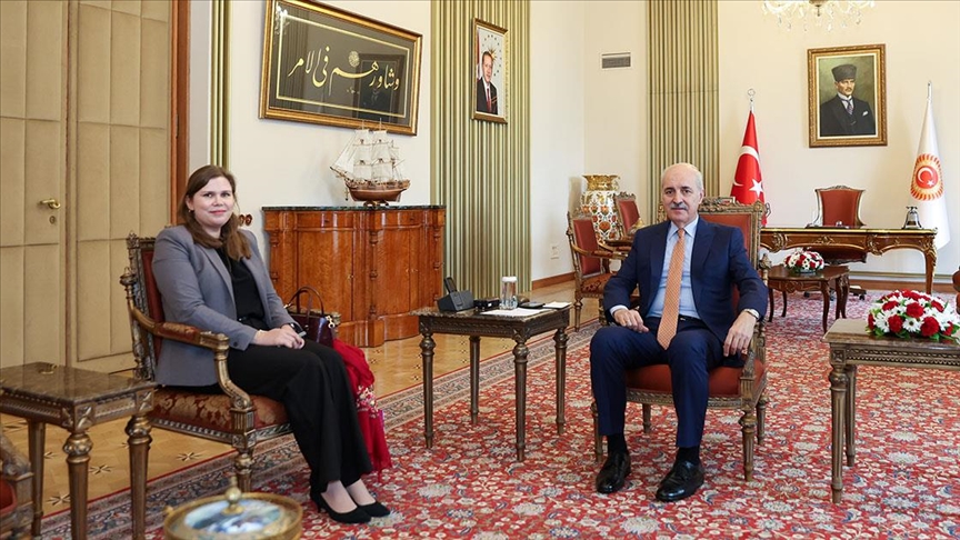 TBMM Başkanı Kurtulmuş, Nikaragua'nın Ankara Büyükelçisi Silva'yı kabul etti