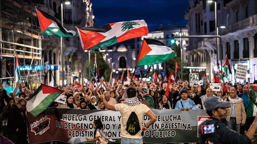 'Stop Genocide in Palestine' protests to be held in 41 locations across Spain for 6 days