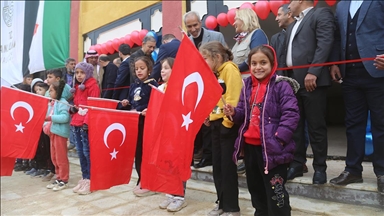 Barış Pınarı Harekatı bölgesinde bir okul daha onarılarak eğitime açıldı