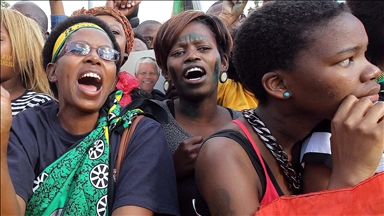 South African women march against gender-based violence, femicide